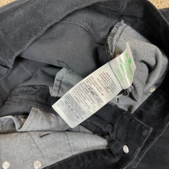 J.Crew Corduroy Pants Womens 32 Black BT922 Wide Leg Grunge 90s Y2K Stretch - Picture 7 of 8